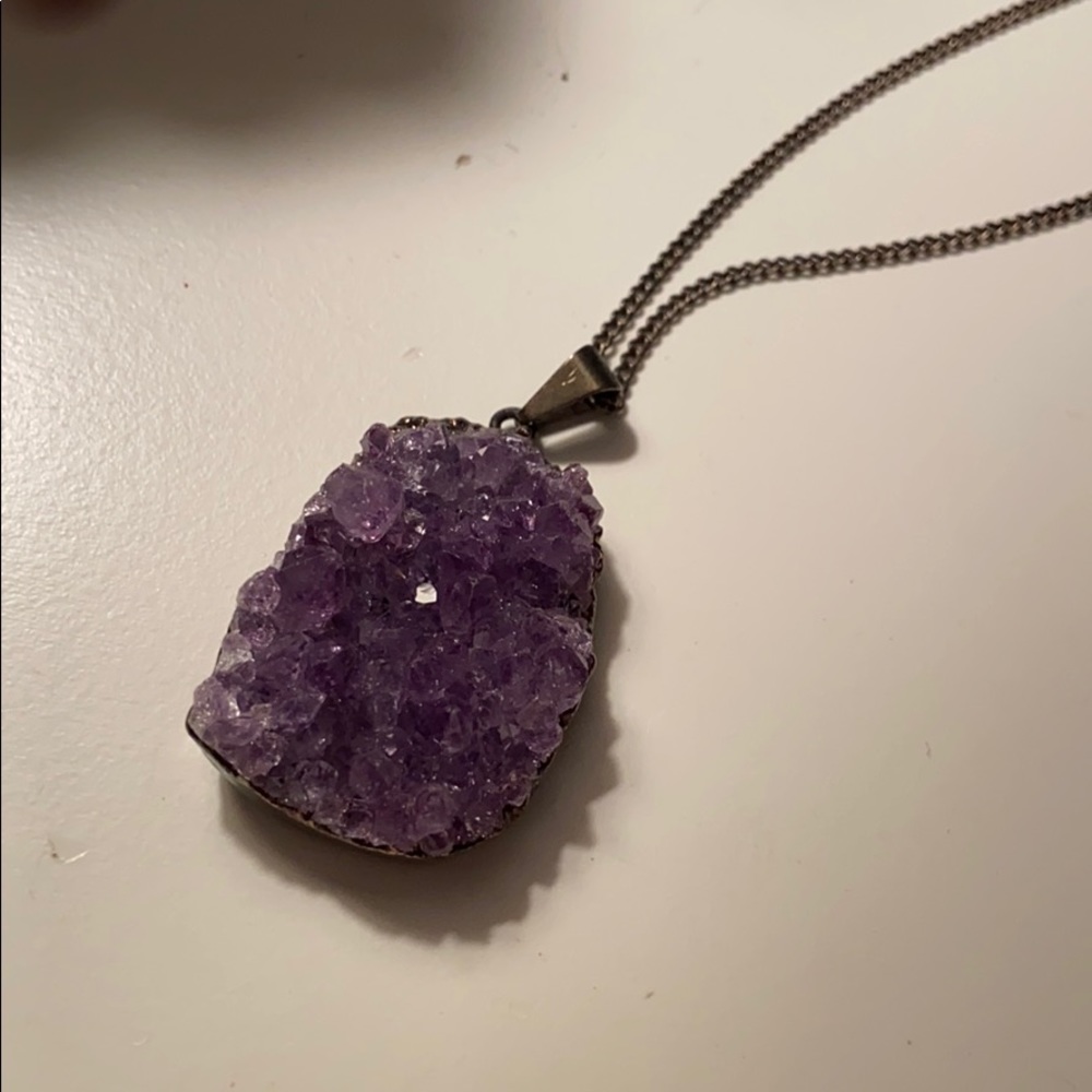 Genuine amethyst necklace